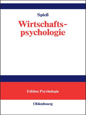 cover image of Wirtschaftspsychologie